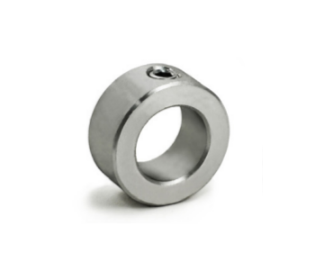 Shaft Collars, Available Split and Unsplit. Made of stainless steel for corrosive applications/environments.