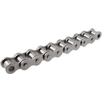 Roller Chain, 12.7 mm Pitch, Riveted, Stainless Steel Material, 10 ft Length