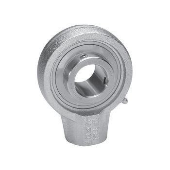 Hanger Ball Bearing Mounted Unit, 0.625 in Bore, Nickel Plated Housing, Stainless Steel Insert, Set Screw Locking