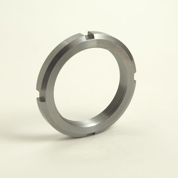 Bearing Lock Nut, Inch, 2.751-18 in Thread Size, 3.63 in OD, 0.135 in Face Dia., 0.573 in Width, Steel Material