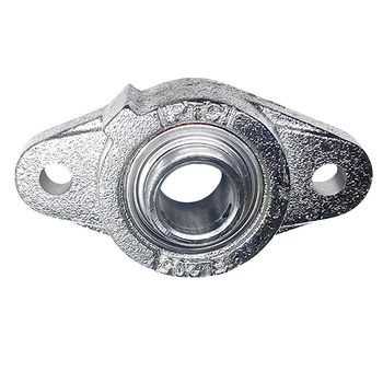 2-Bolt Flange Ball Bearing Mounted Unit, 0.75 in Bore, High Strength Corrosion Resistant Housing Housing, Set Screw Locking, QCW Seals, Lubed for Life