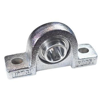 Pillow Block Ball Bearing Mounted Unit, Car Wash Series, 1.25 in Bore, High Strength Corrosion Resistant Housing Housing, Set Screw Locking, Lubed for Life, QCW Seals