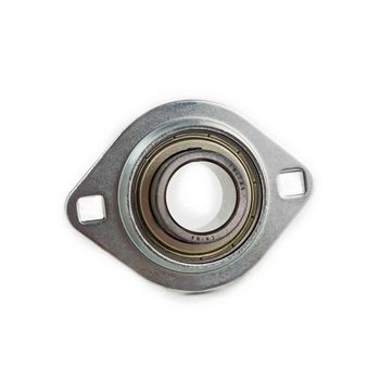 2-Bolt Flange Ball Bearing Mounted Unit, Light Duty, 0.9375 in Bore, Set Screw Locking, Non-Relubricatable