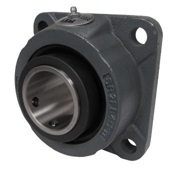 Unitized Spherical Roller Bearing 4-Bolt Flange Unit, 1.4375 in Bore, Ductile Iron