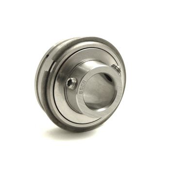 Insert Ball Bearing, Stainless Steel, Wide Inner Ring, Cylindrical OD, Set Screw Locking, 1.25 in Bore, 72 mm OD