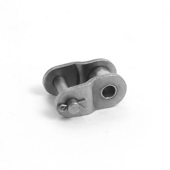 Roller Chain, Offset Link, 0.375 in Pitch, Riveted, British Standard, Stainless Steel Material