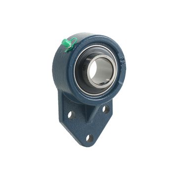 3-Bolt Flange Ball Bearing Mounted Unit, 1.125 in Bore, Set Screw Locking