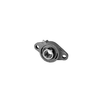 2-Bolt Flange Ball Bearing Mounted Unit, 2 in Bore, Set Screw Locking