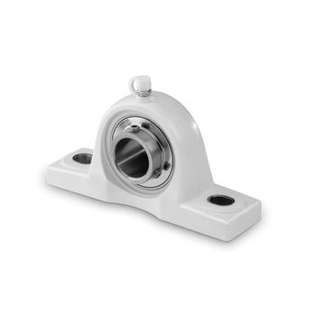 Pillow Block Ball Bearing Mounted Unit, Low Center Height, 1.00 in Bore, Pressed Steel Housing, Stainless Steel Insert, Set Screw Locking