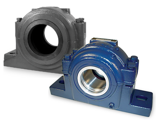 Split Block Housings, Solve split pillow block mounted bearings are available for shaft sizes ranging from 3/4” to 24”. Available in single and double row spherical roller bearings as well as double row ball bearings. Multiple seal options are available to suit every application. 